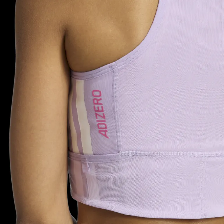 adidas Adizero Running Gel Pocket Crop Top - Brassière de sport femme