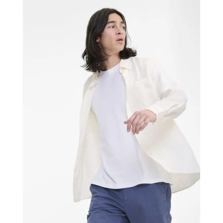 Aigle Chemise en lin à manches longues - Chemise homme