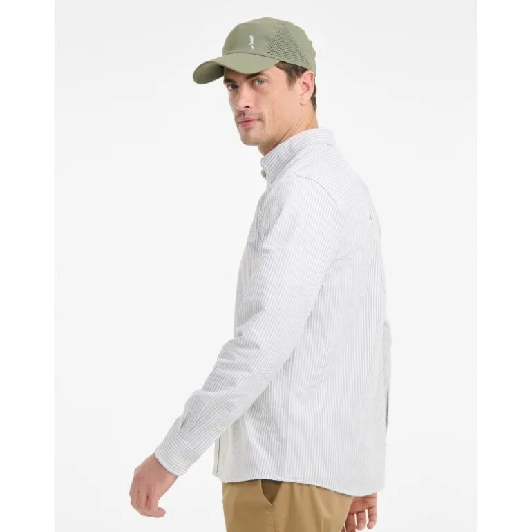 Aigle Chemise Manches Longues Oxford Rayures Dry Fast UV-C - Chemise homme