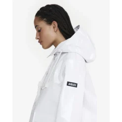 Aigle Ciré mi-long à capuche amovible - Veste imperméable femme