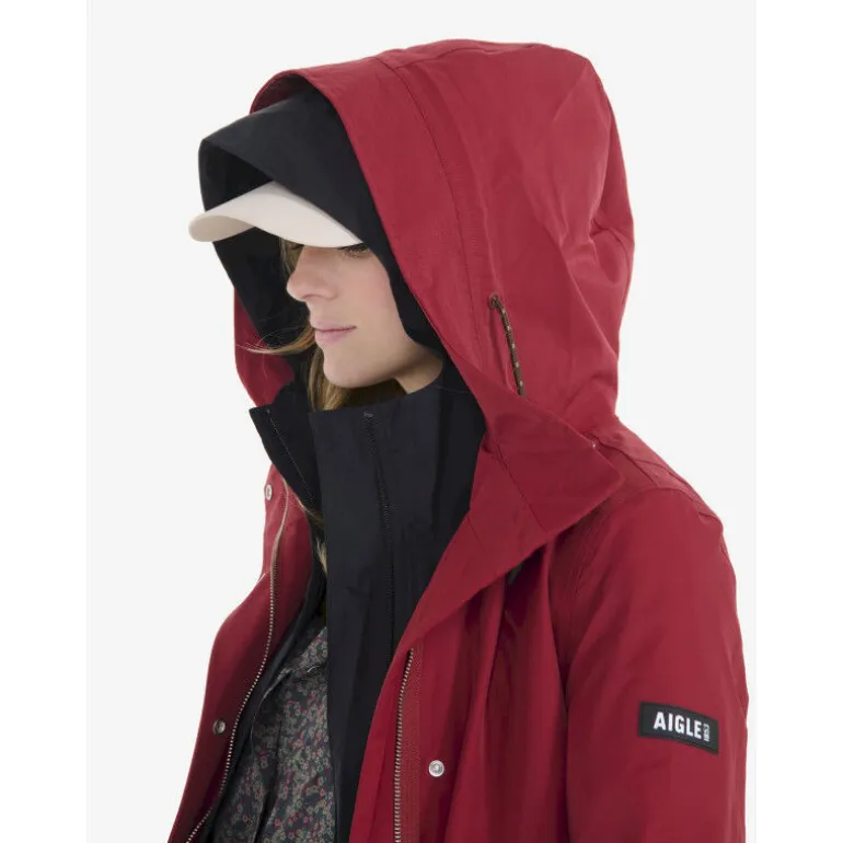 Aigle MTD Mid Length Hooded Parka - Veste imperméable femme