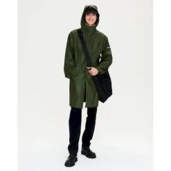 Aigle Parka longue matière waterproof à capuche - Parka homme