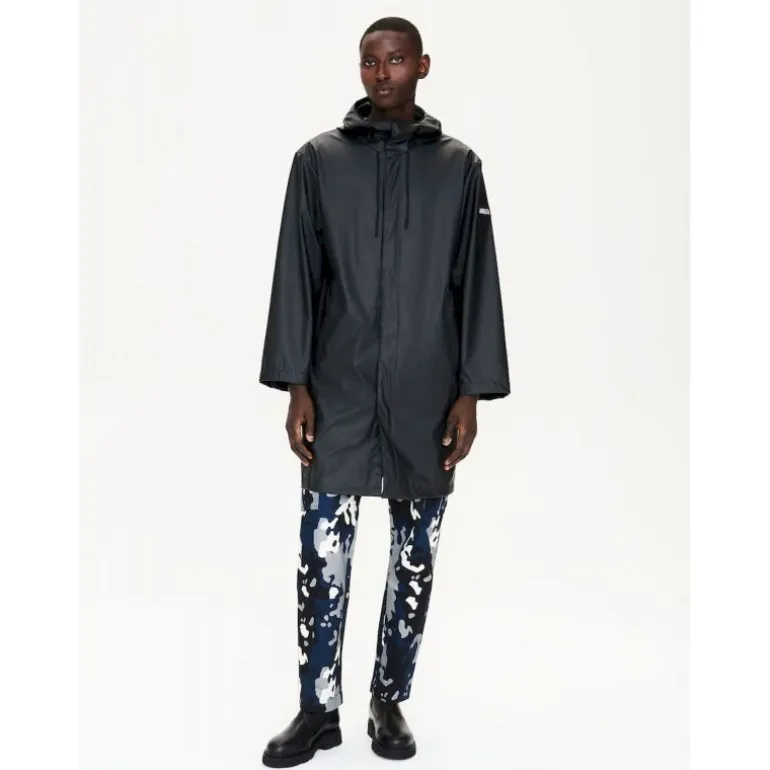 Aigle Parka longue matière waterproof à capuche - Parka homme