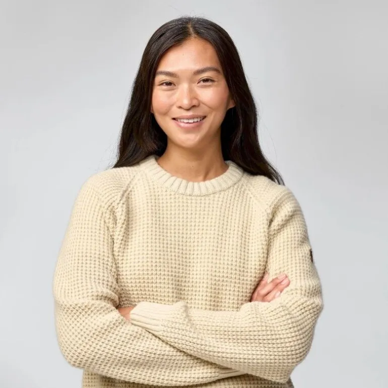 Fjällräven Övik Waffle Knit - Pull en laine mérinos femme