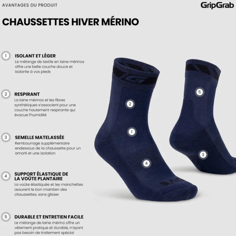 Grip Grab Merino Winter Sock - Chaussettes vélo