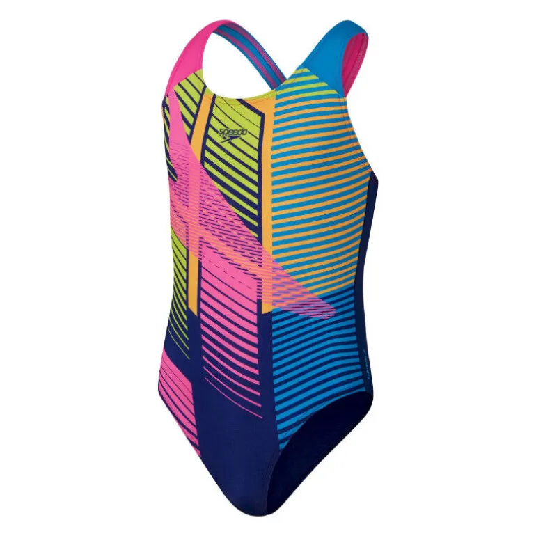 Speedo Girl's Eco+ Digital Placement Splashback - Maillot de bain