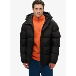 Superdry Black Puffer Jacket - Doudoune homme