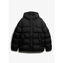 Superdry Black Puffer Jacket - Doudoune homme
