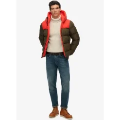 Superdry Colourblock Hooded Puffer Jkt - Doudoune homme