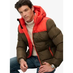 Superdry Colourblock Hooded Puffer Jkt - Doudoune homme