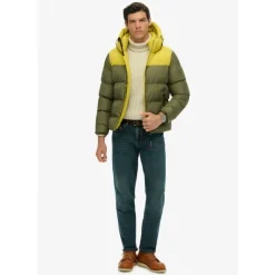 Superdry Colourblock Hooded Puffer Jkt - Doudoune homme