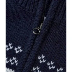 We Norwegians Setesdal Zip Up Pullover - Pull en laine mérinos homme