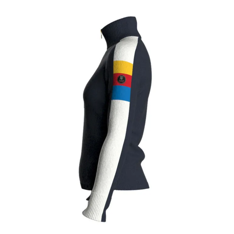 We Norwegians Varden Zip Up - Pull en laine mérinos femme