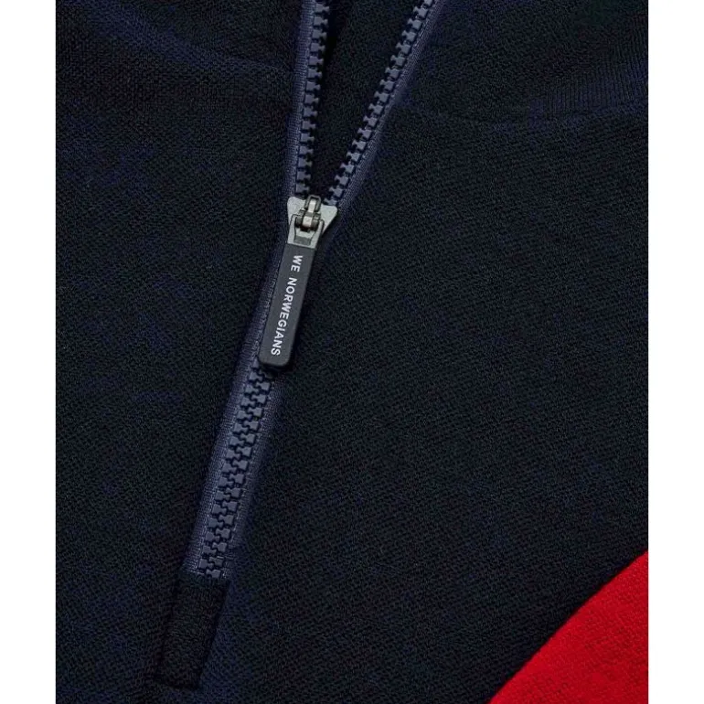 We Norwegians Voss Chevron Zip Up - Pull en laine mérinos femme
