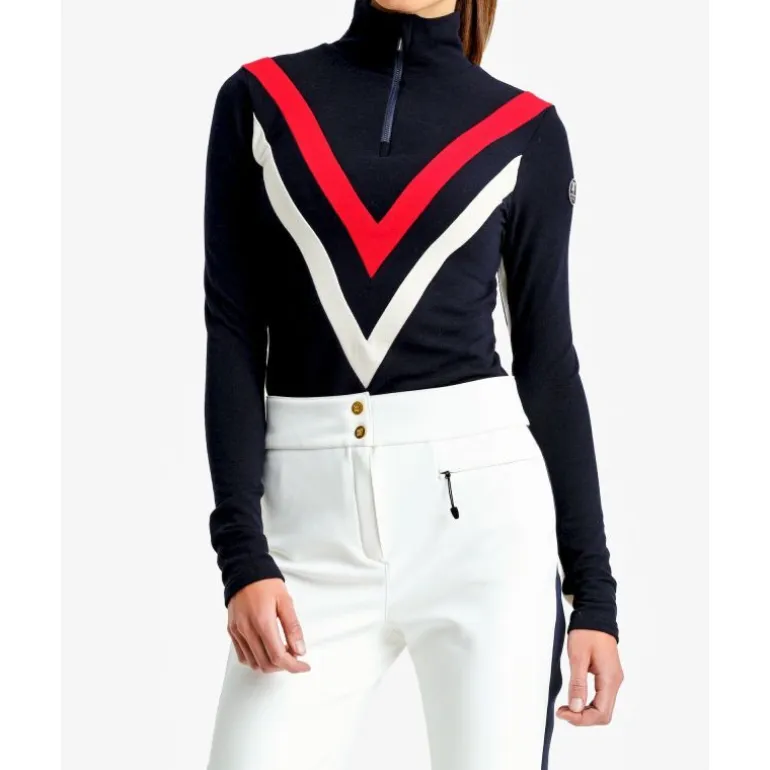 We Norwegians Voss Chevron Zip Up - Pull en laine mérinos femme